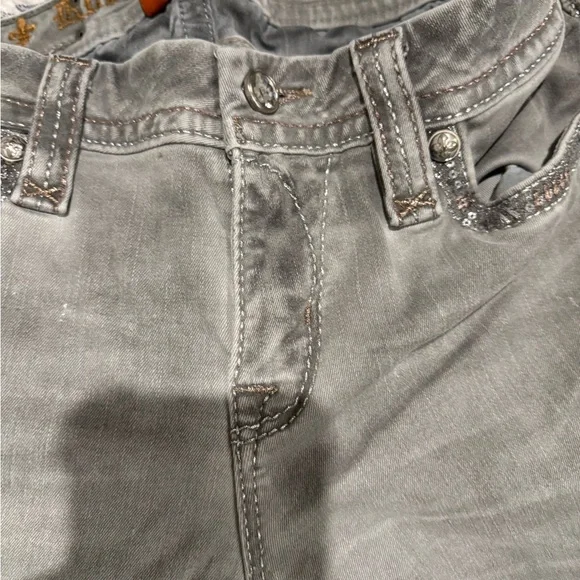 Rock Revival Gray Straight Leg Women's Jeans - Picture 6 of 10